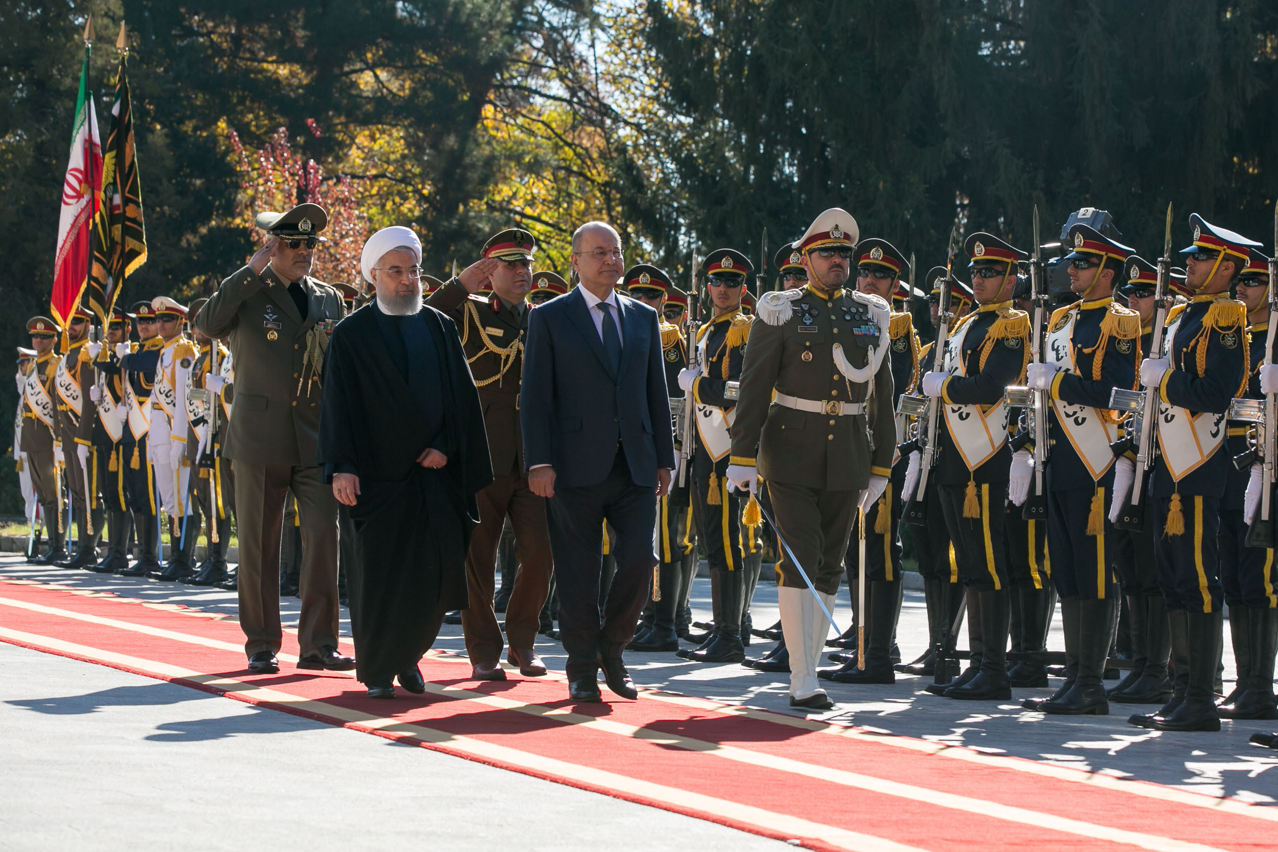 استقبال رسمی روحانی از رئیس جمهور عراق
