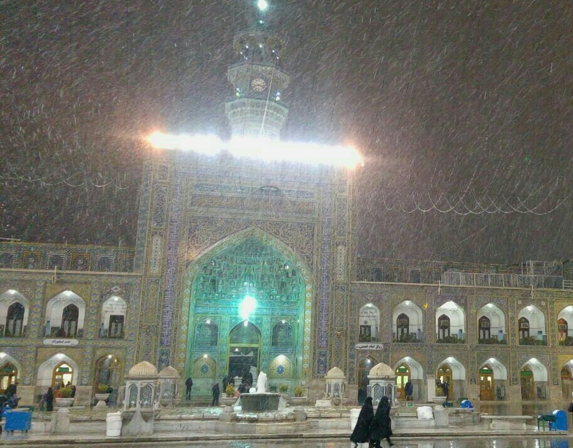 عکس از برف امروز مشهد
