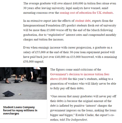 دانشجویان انگلیسی بدهکارترین فارغ التحصیلان کشورهای انگلیسی زبان دانشجویان انگلیسی بدهکارترین فارغ التحصیلان کشورهای انگلیسی زبان