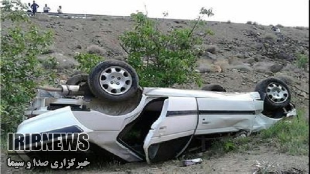 وازگونی پژو پارس در اتوبان زنجان-قزوین وازگونی پژو پارس در اتوبان زنجان-قزوین