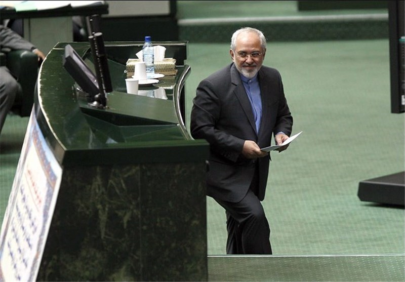 حضور ظریف در مجلس