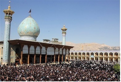 سومین حرم اهل بیت غرق در سوگ و ماتم