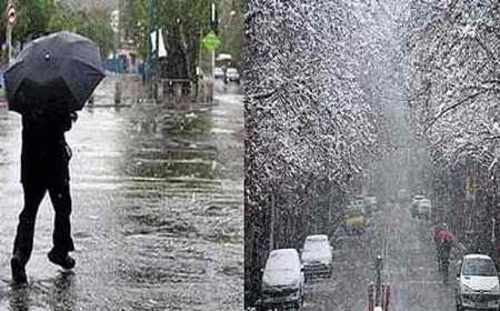 بارش برف و باران در نواحی مرتفع خراسان رضوی