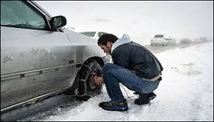 تردد در گردنه چری،فقط با زنجیر چرخ