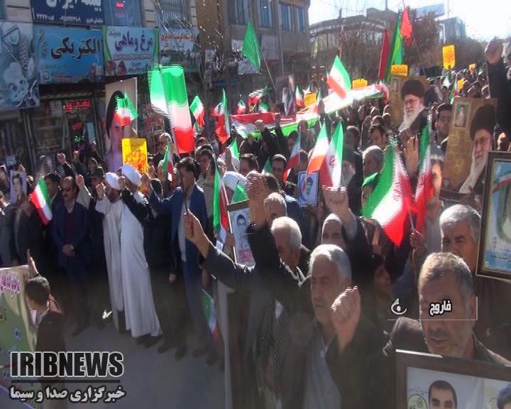 راهپیمایی مردم ولایی فاروج و جاجرم علیه فتنه گری دشمنان+فیلم