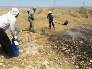 مهار آتش سوزی در منطقه شکارممنوع قلعه شاداب دزفول مهار آتش سوزی در منطقه شکارممنوع قلعه شاداب دزفول