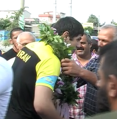 استقبال از نائب قهرمان مسابقات جهانی کشتی در بابل