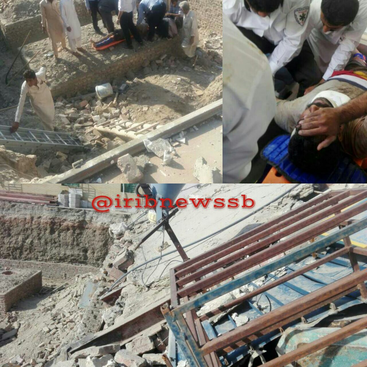 ریزش آوار کارگاهی در ایرانشهر