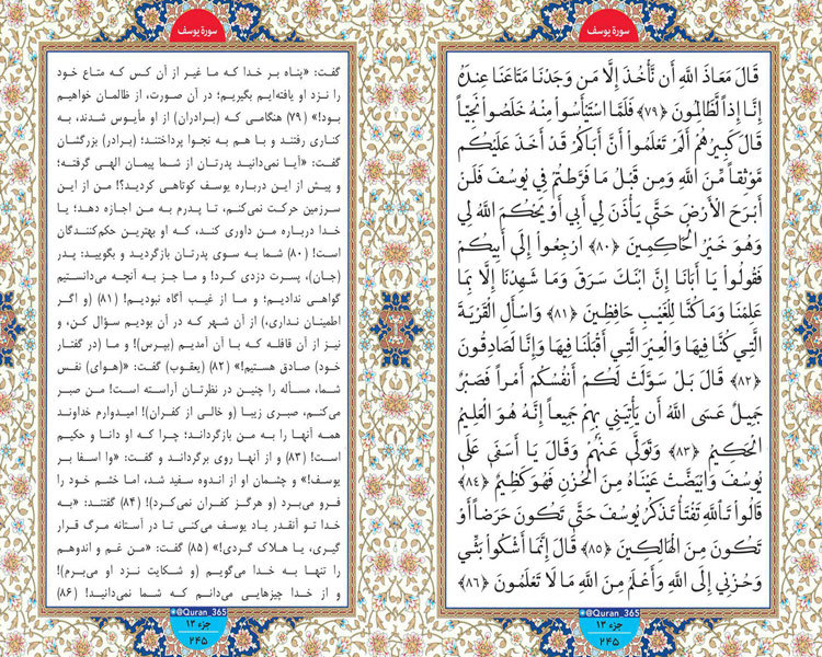 شنبه/ طلوع نور؛ صفحه 245 سوره یوسف آیات 79 تا 86