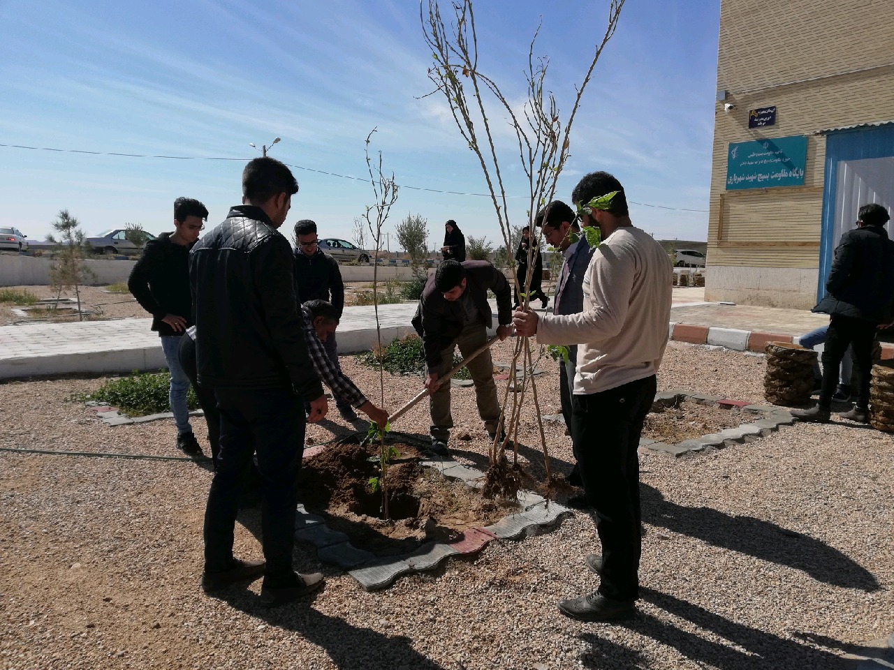 کاشت نهال در واحدهای دانشگاه پیام نور خراسان جنوبی