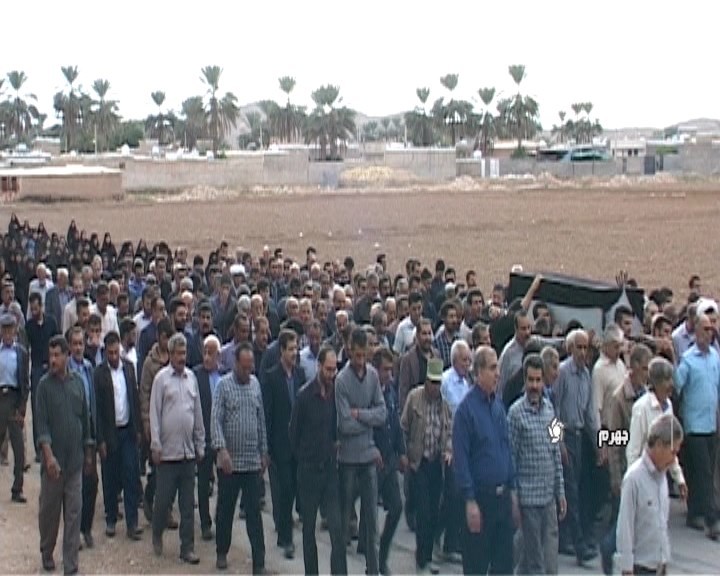 تشییع پیکر پدر شهید رضایی در جهرم