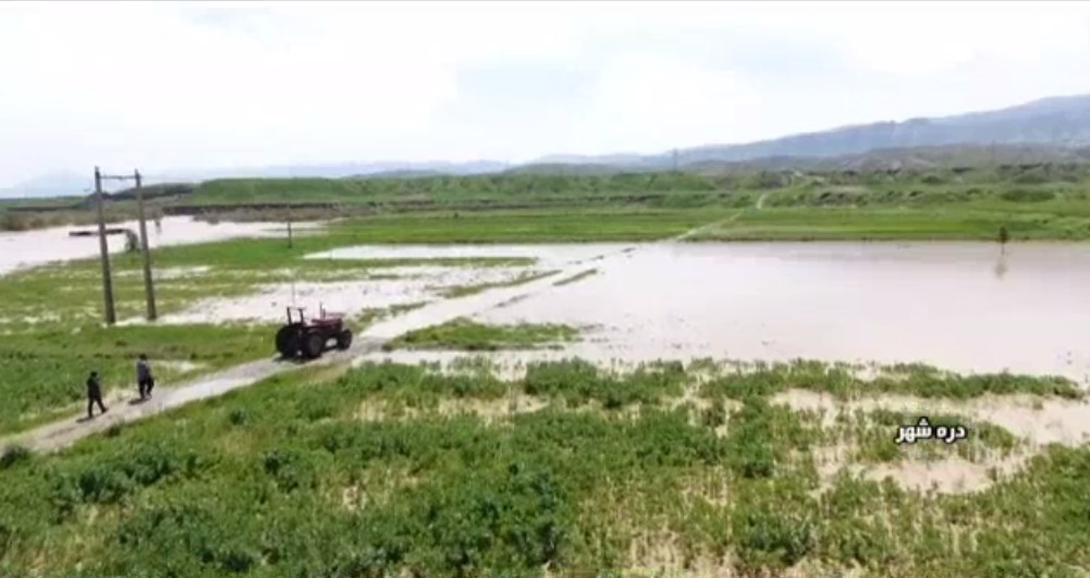 خسارت سیل به مزارع کشاورزی شهرستان دره شهر
