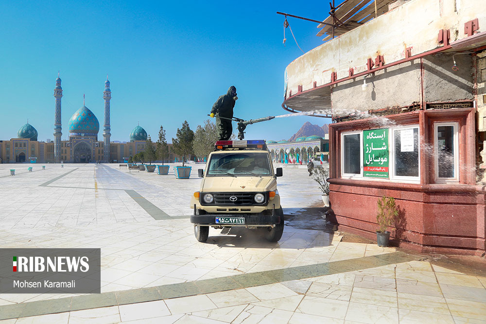 ضدعفونی کردن شهر قم