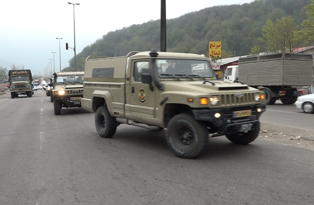 ورود خودروهای ارتش به گیلان برای مقابله با کرونا