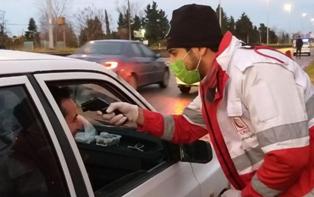 تست کرونا در ورودی غرب مازندران در رامسر