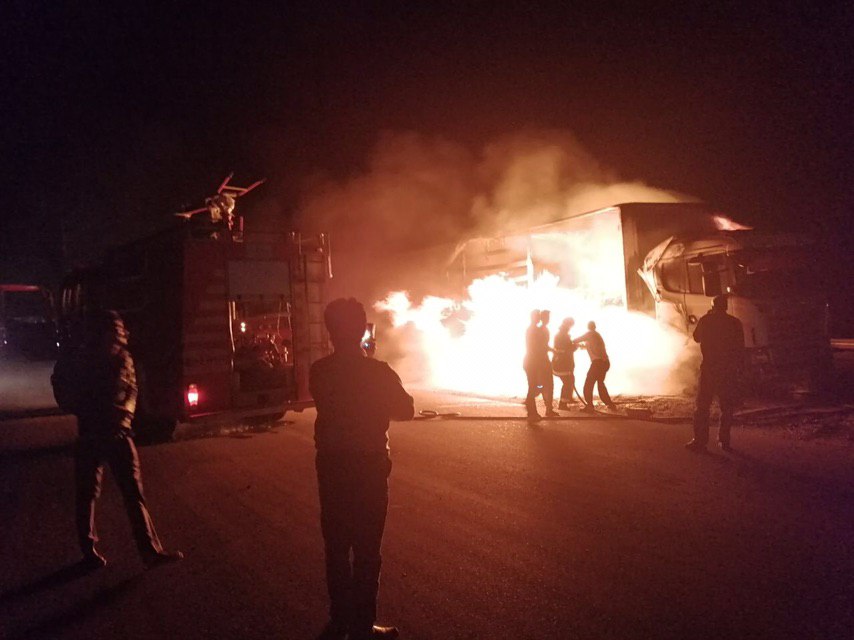 آتش، بار برنج را سوزاند