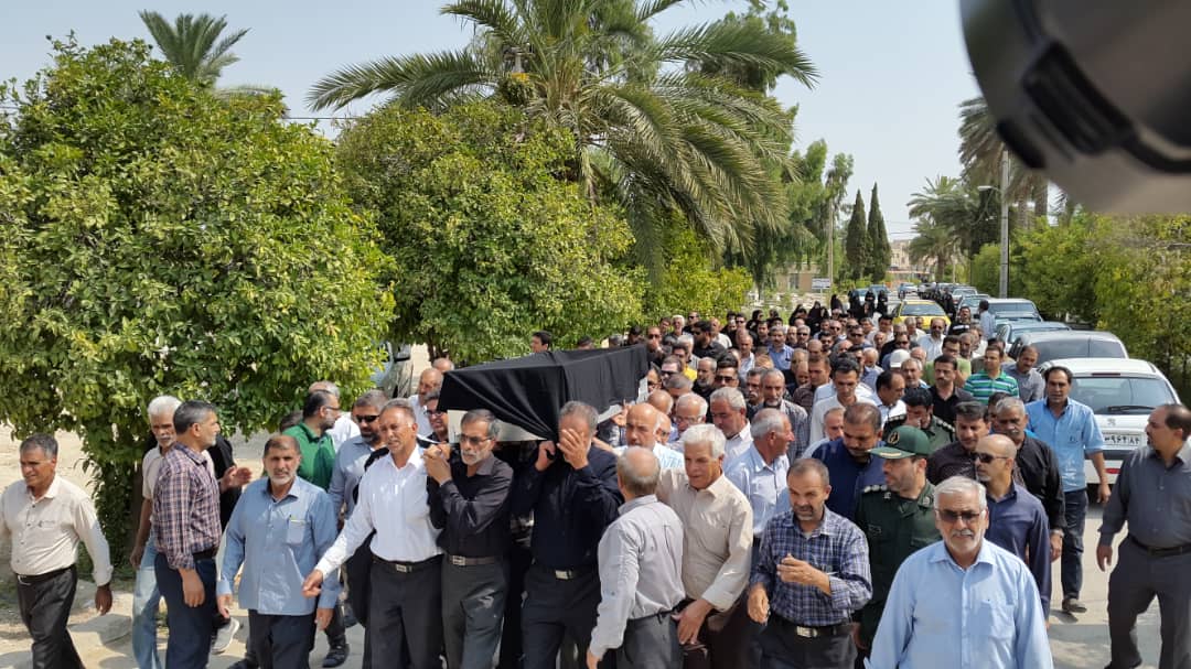 تشییع پیکر پدر شهید در جهرم