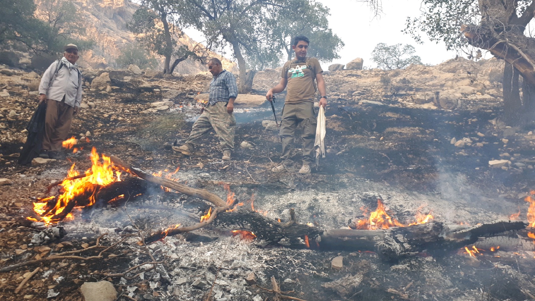 مهارآتش سوزی مراتع باشت پس از 3 شبانه روز