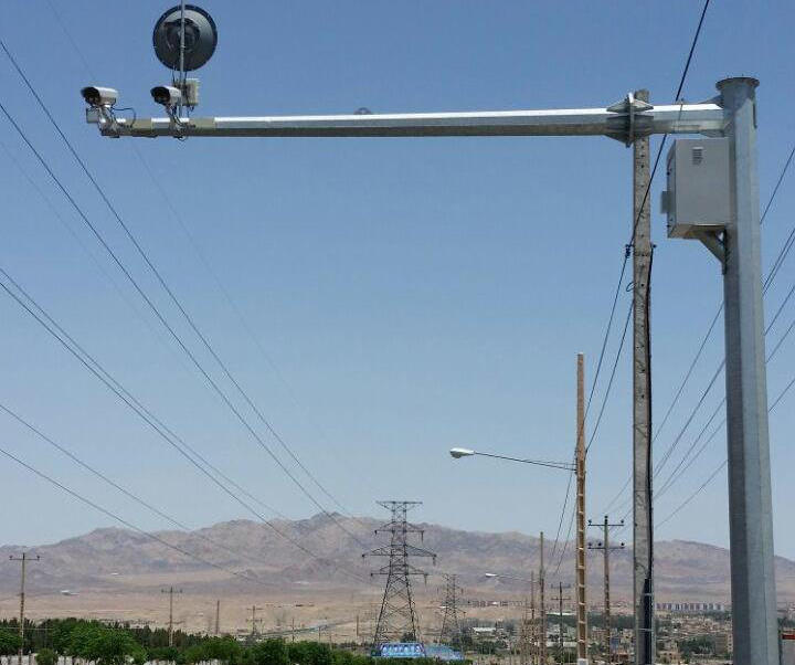 نصب 4 دوربین نظارت تصویری کنترل ترافیک درچهارراه پاسداران بیرجند