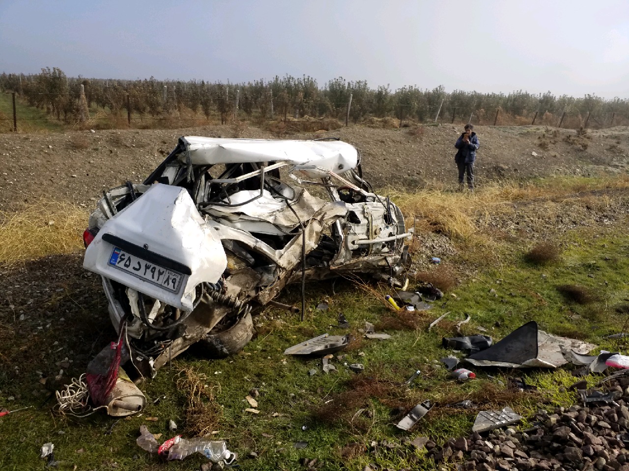 2 کشته در برخورد قطار با پراید در ابیک