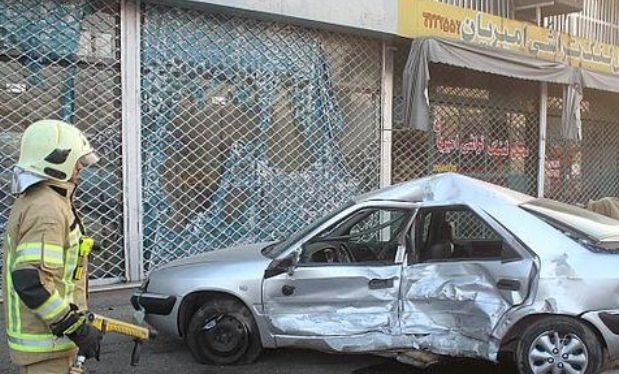 ناتوانی راننده در کنترل وسیله نقلیه در شیراز