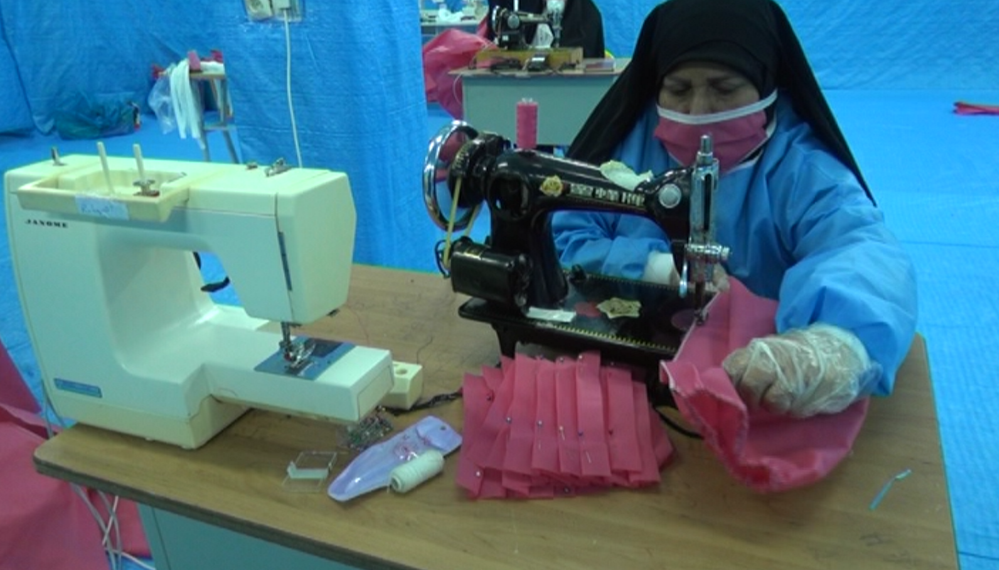 تولید روزانه ۲ هزار ماسک به همت بانوان بسیجی