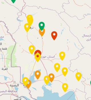 آلودگی هوا در شش شهر خوزستان