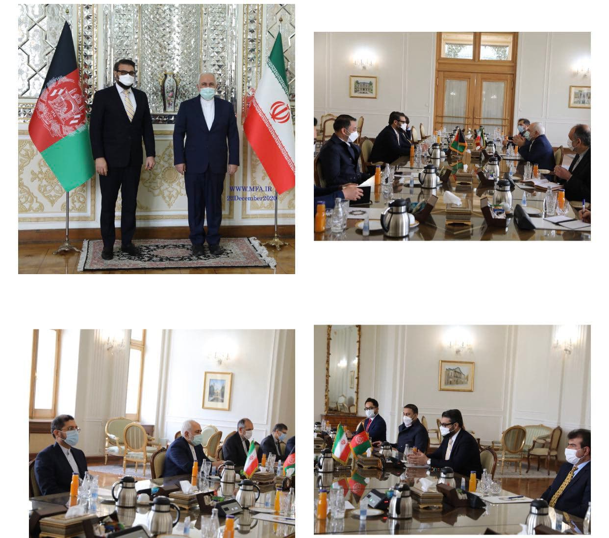 دیدار مشاور امنیت ملی رئیس جمهور افغانستان با ظریف