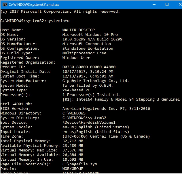مشخصات سیستم من چیست؟ 