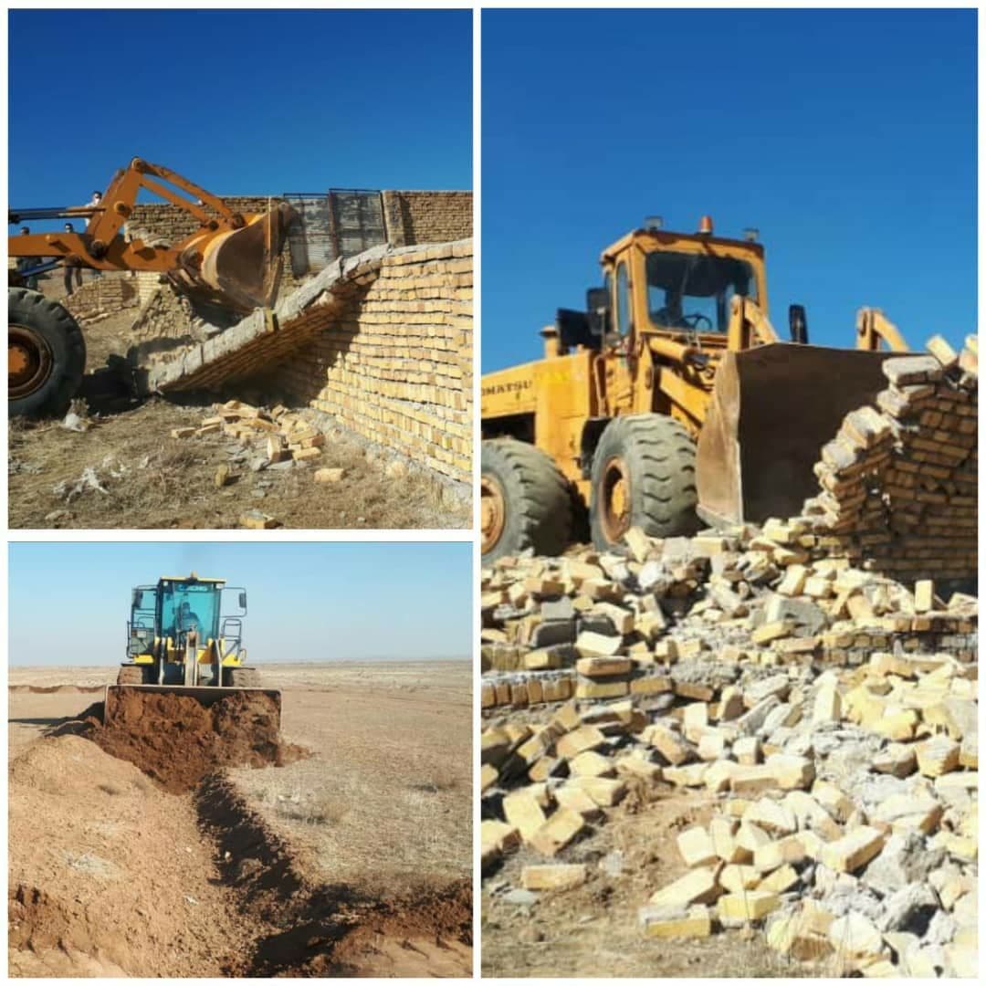 آزاد سازی ۸ هزار و ۵۰۰ مترمربع از اراضی کشاورزی بوئین زهرا