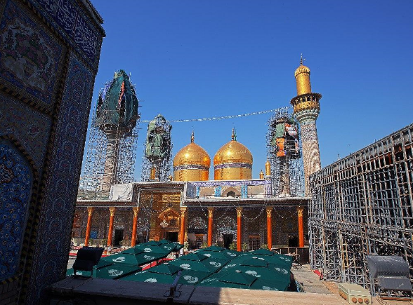 پیشرفت طرح احداث صحن امام محمدباقر (ع)