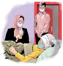 خانواده بیمار کرونایی در منزل ماسک بزنند خانواده بیمار کرونایی در منزل ماسک بزنند