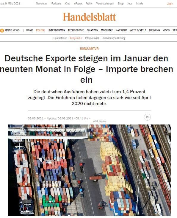 کاهش تولیدات اقتصادی آلمان