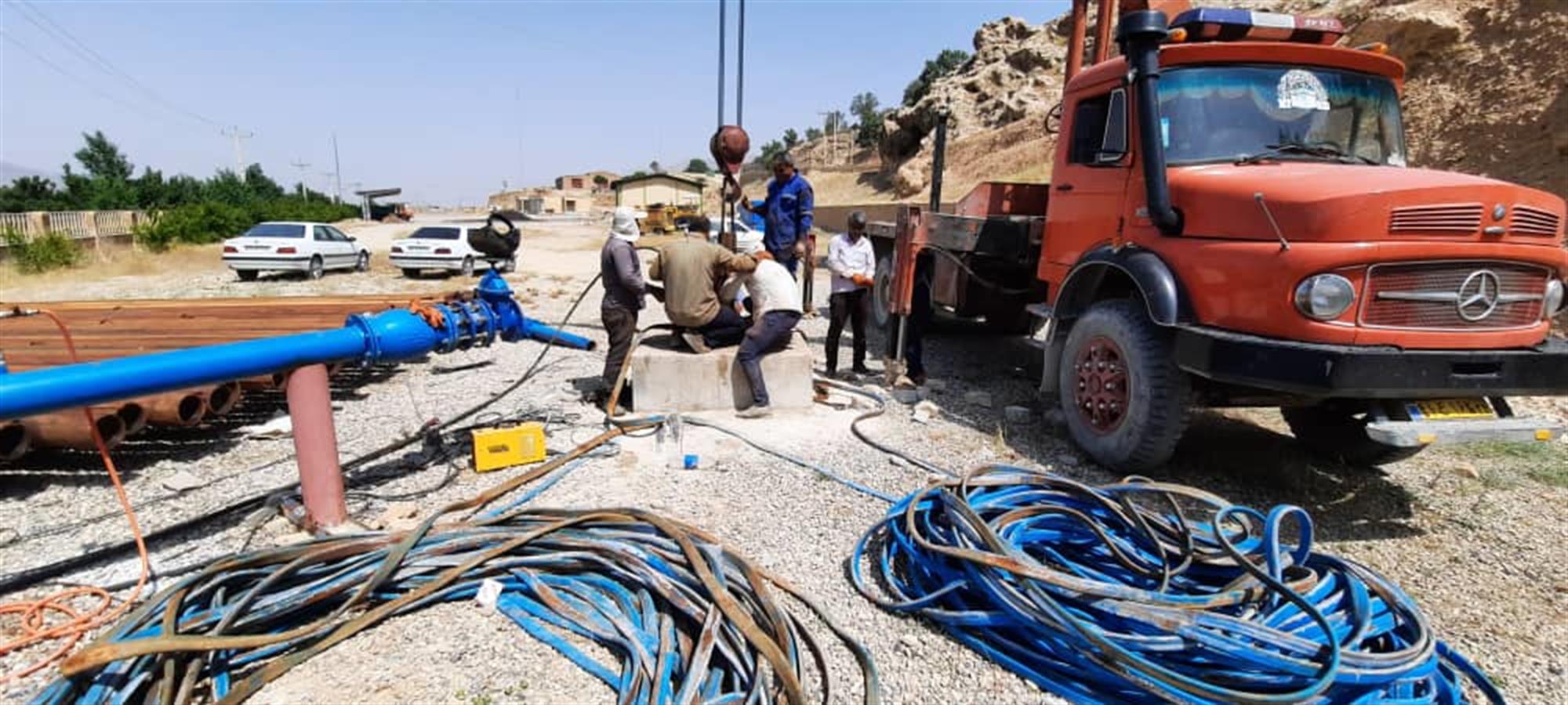 عمیق‌ترین چاه آبفا شهری خوزستان در دهدز وارد مدار شد