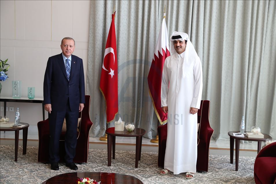 دیدار رجب طیب اردوغان و امیر قطر در دوحه