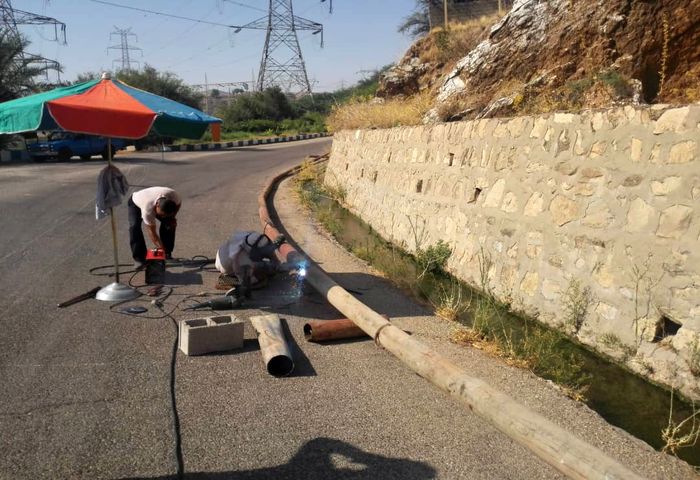 ترمیم 2200 مترخطوط فرسوده آبرسانی به اندیکا ترمیم 2200 مترخطوط فرسوده آبرسانی به اندیکا