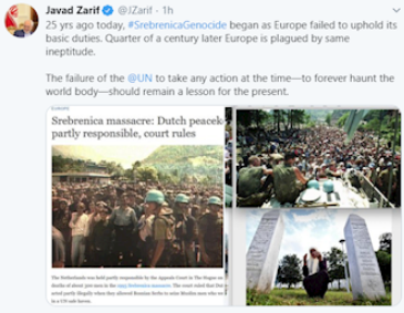 پیام رئیس جمهور کشورمان به مناسبت بیست و پنجمین سالگرد نسل‌کشی سربرنیتسا