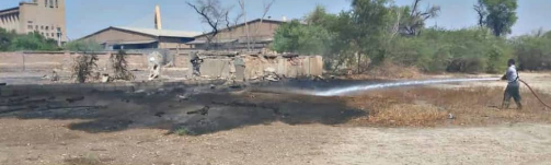 خاموش شدن آتش در علفزارهای پشت سیلو اهواز خاموش شدن آتش در علفزارهای پشت سیلو اهواز