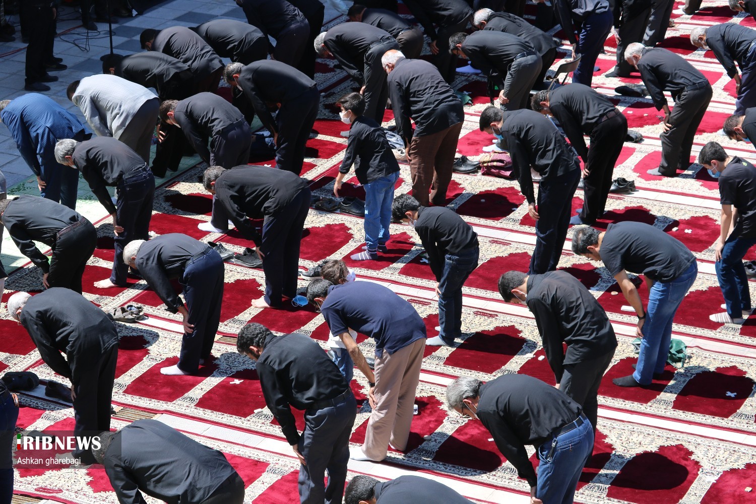 عزاداری و نماز روز عاشورا در زنجان