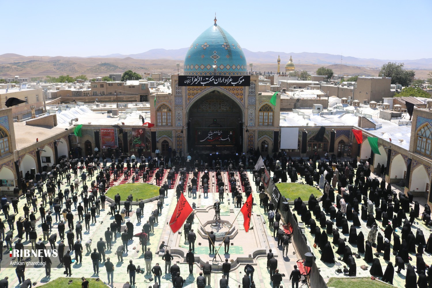 عزاداری و نماز روز عاشورا در زنجان
