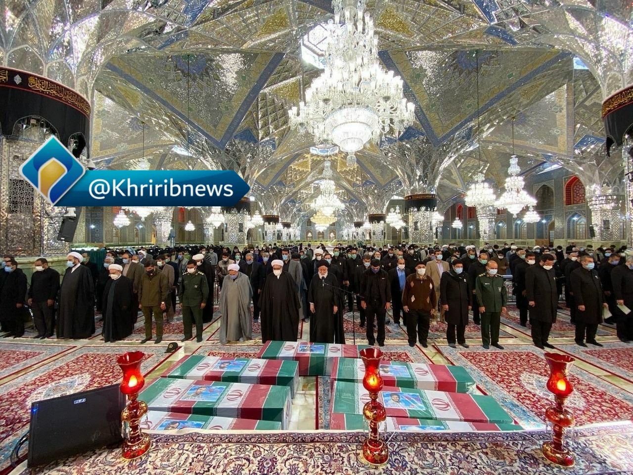 طواف پیکر شهدای خان طومان در حرم مطهر رضوی