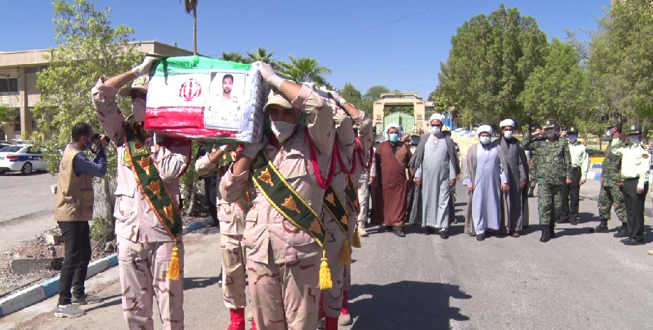 تشییع پیکر مرزبان شهید هرمزگانی