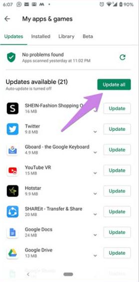 چگونه برنامه&zwnj;های گوشی را آپدیت کنیم؟