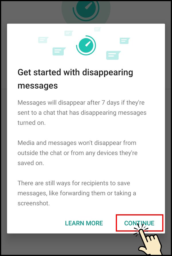 فعال کردن قابلیت ارسال پیام‌های ناپدیدشونده در واتساپ