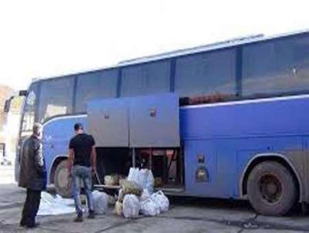 کشف البسه قاچاق در بازرسی از اتوبوس کشف البسه قاچاق در بازرسی از اتوبوس