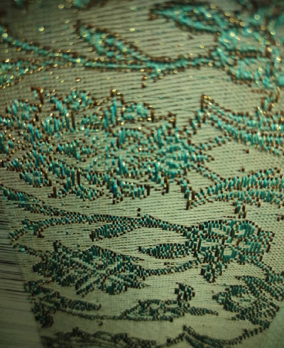 بافت نخستین پارچه زربفت خراسان در روستای ملی ابریشمکشی  بافت نخستین پارچه زربفت خراسان در روستای ملی ابریشمکشی