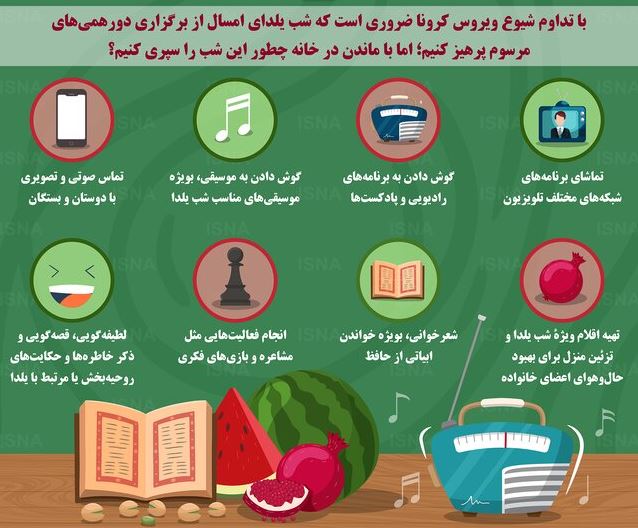 شب یلدا چطور در خانه بمانیم؟