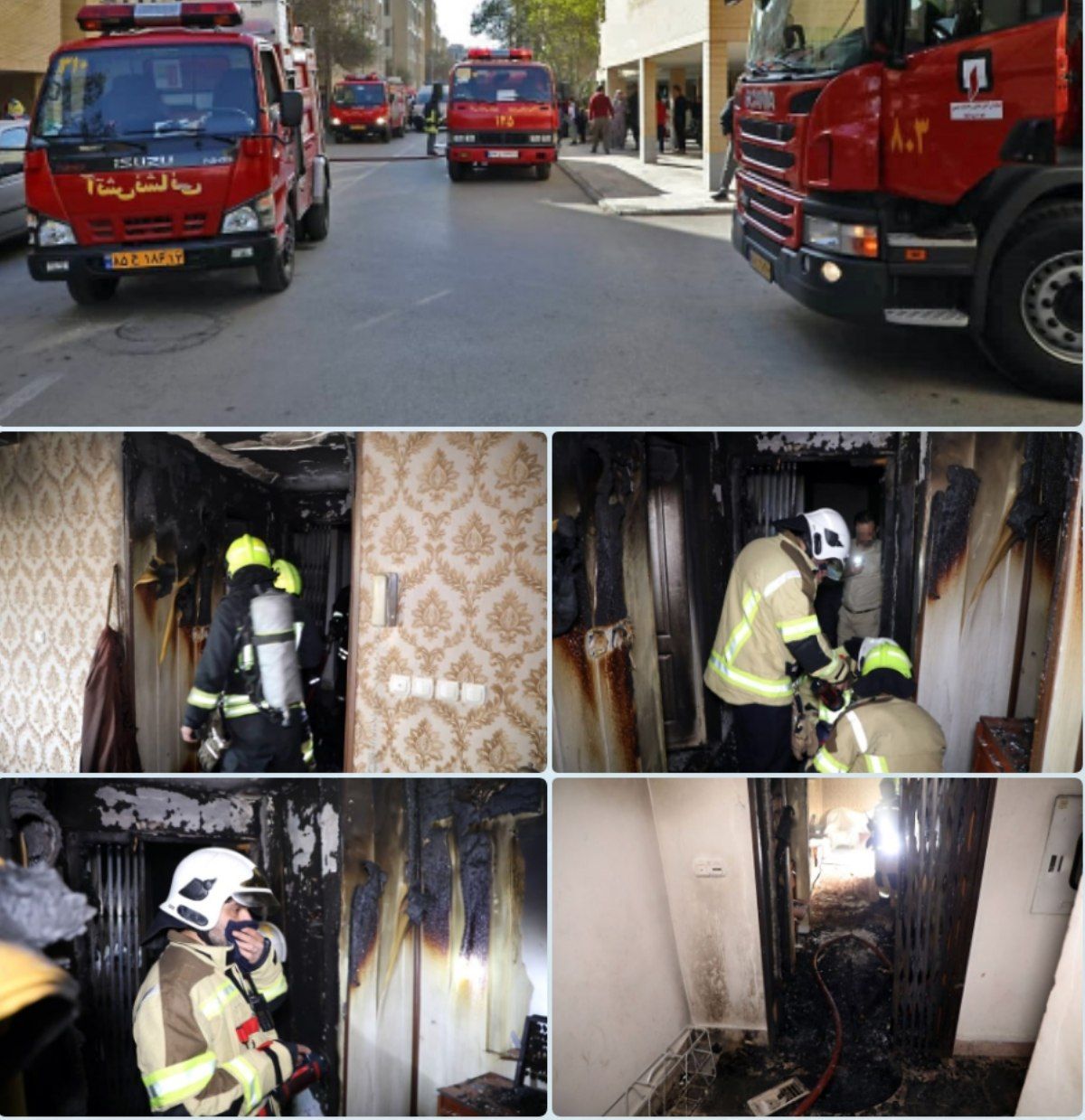 نجات ۵ نفر از میان شعلههای آتش و دود در یک مجتمع مسکونی نجات ۵ نفر از میان شعلههای آتش و دود در یک مجتمع مسکونی