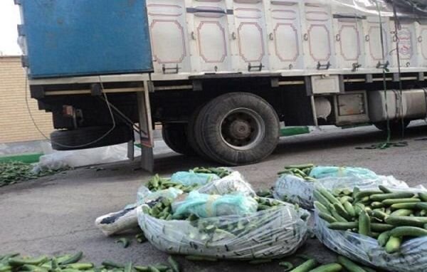 کشف محموله تریاک در بار خیار کشف محموله تریاک در بار خیار