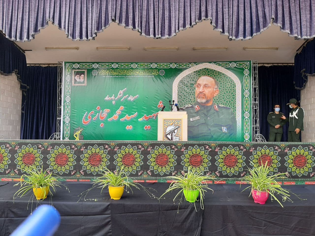 حضور فرماندهان سپاه در محل تشییع سردار حجازی